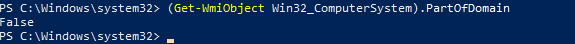 PartOfDomain returning False